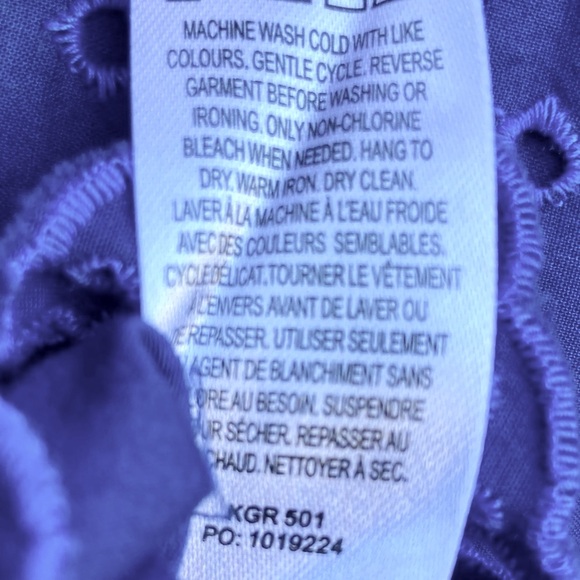 HATLEY Embroidered Royal Blue Cotton Sleeveless Dress - Picture 8 of 9